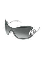 Roberto Cavalli Cicno - Swarovski Serpent Shield Rimless Sunglasses