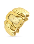 Roberto Cavalli Coco - Gold Plated Croco-style Bracelet Dress Watch