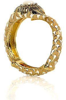 Coiled serpent bangle