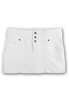 Denim stretch mini skirt