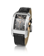 Roberto Cavalli Eson - Black Croco Leather Strap Chronograph Watch