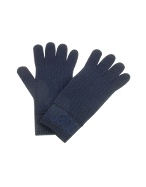 Roberto Cavalli Signature Cuff Knit Wool Gloves