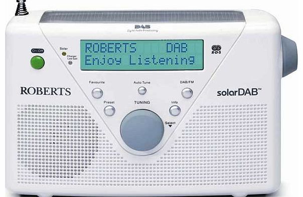 Roberts Solar DAB/FM Solar Powered Radio - White