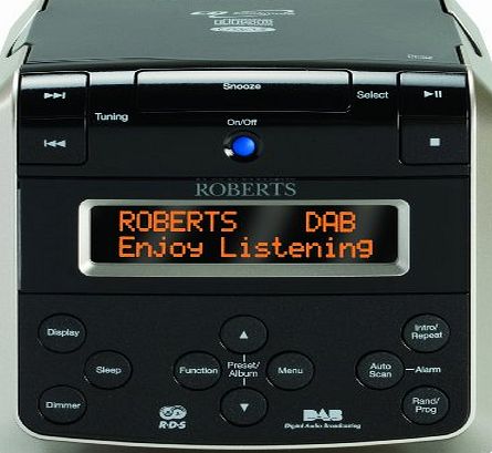 RobertsSound38 Roberts Sound 38 CD DAB DAB  FM Stereo Clock Radio Multiple Alarms With CD Bookmark, Display Dimmer Headphone Socket