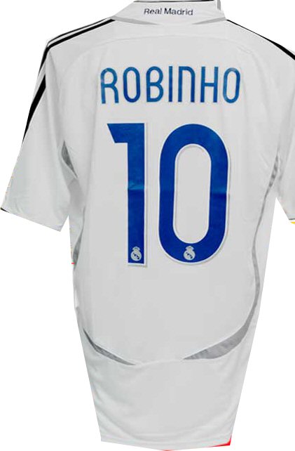 Robinho Adidas 06-07 Real Madrid home (Robinho 10)
