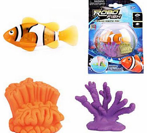 Robo Fish With Coral - Red Siren