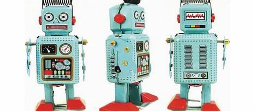 Robot Tin Toys Ralph Robot - Blue Radar Robot Tin Toy Collectible