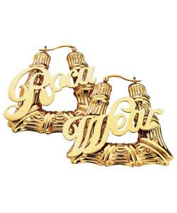 Rocawear Gold Coloured Creole Earrings
