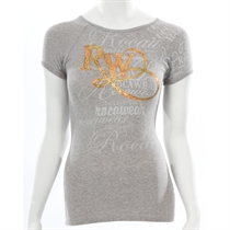 Grey T-Shirt With Gold Logo