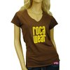 RocaWear Women s V Neck Classic T-Shirt (Chocolate)