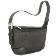 Black Signature Leather Trim Handbag