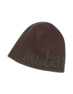 Roccobarocco Brown and Gray Signature Wool Knit Skull Cap