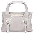 Roccobarocco Logoed Plates Large Lilac Zip Leather Satchel Bag
