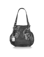 Roccobarocco New Dark - Black Studded Eco-leather Tote Bag