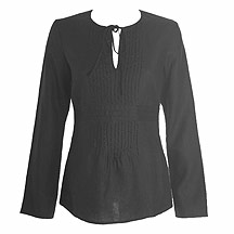 Rocha.John Rocha Black bugle beaded tunic