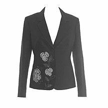 Rocha.John Rocha Black organza trim blazer