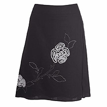 Rocha.John Rocha Black organza trim skirt