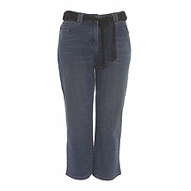 Rocha.John Rocha Blue belted cropped jeans