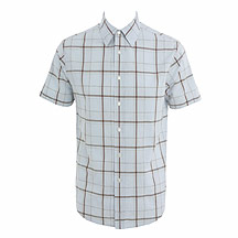 Rocha.John Rocha Blue short sleeve check shirt