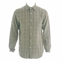 Rocha.John Rocha Brown linen check shirt