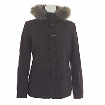 Rocha.John Rocha Chocolate cotton duffle coat