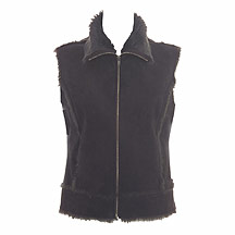 Chocolate faux suede gilet