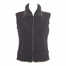 Rocha.John Rocha Chocolate faux suede gilet