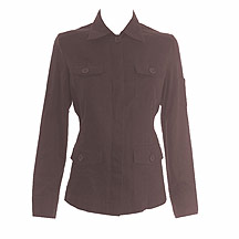 Rocha.John Rocha Chocolate linen military jacket
