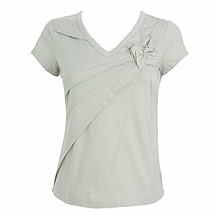 Rocha.John Rocha Green v neck applique flower top