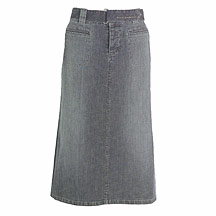 Grey denim long skirt