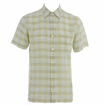 Rocha.John Rocha Light green linen short sleeve shirt