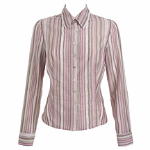 Rocha.John Rocha Mauve lurex stripe shirt