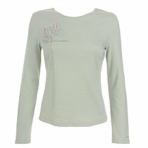 Patchwork flower and logo top