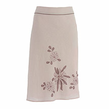 Rocha.John Rocha Pink linen embellished skirt