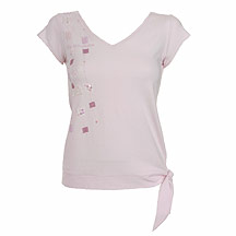 Rocha.John Rocha Side tie square embellished top