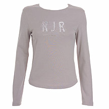 Taupe diamante logo t-shirt