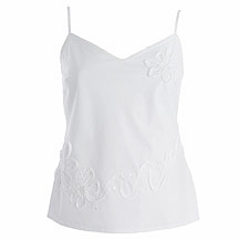 Rocha.John Rocha White embellished jersey applique camisole