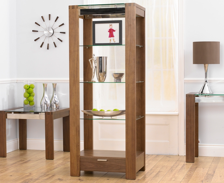 Rochelle Walnut and Glass Display Unit