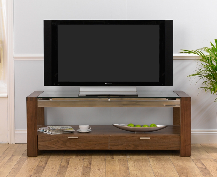 Rochelle Walnut and Glass TV Unit