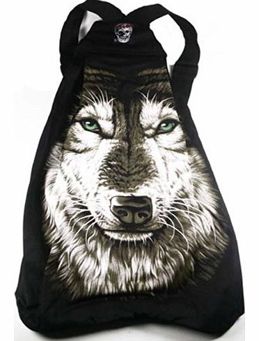 Wolf with Green Eyes Rucksack Bag