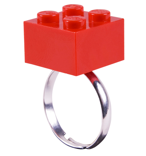 Rock N Retro Red Build Me Up Lego Ring from Rock N Retro