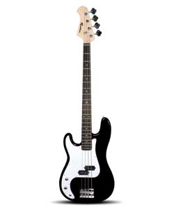 Rockburn Bass Guitar Left Handed - Black