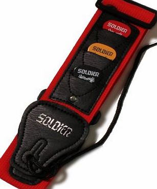 Rockburn BST-202-RD Guitar Strap, Red