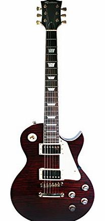 Rockburn LP3-CR LP Custom Style Guitar - Cherry Red