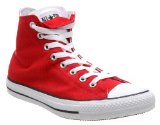 Converse All Star Hi Double Tongue Red/white Patnt - 5 Uk