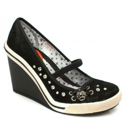 Rocket Dog Female Glam Rock Suede Upper Evening in Black