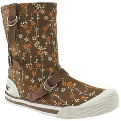 Female Rocket Dog Jetway Flower Trail Fabric Upper Casual in Brown