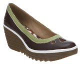 Rocket Dog Fly London Yedi Cut Out Wedge Dk Brn/grn/wht - 3 Uk