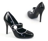 Garage Shoes - Molly - Womens High Heel Shoe - Black Patent Size 3 UK