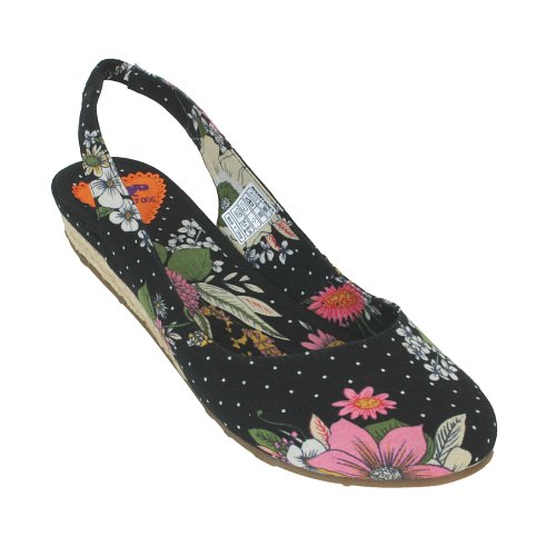 Ladies Rocket Dog Nightie Garden Spot Sling Back Black